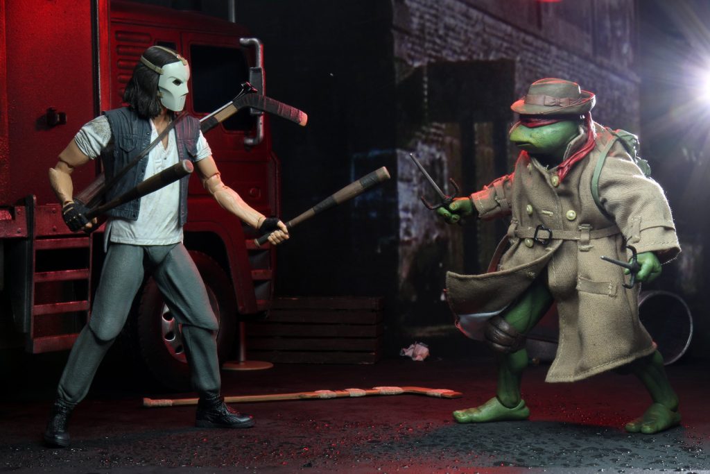 Neca Reveals 7 Scale Casey Jones And Disguised Raphael Action Figures Celebrating The 30th Anniversary Of 1990 Movie Action Figure Ninja - caseys uniform roblox