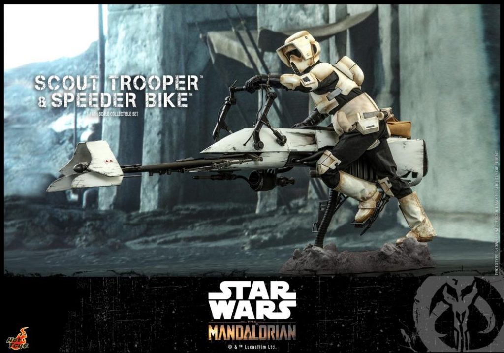 The Mandalorian TMS017 Scout Trooper 1/6 Scale Collectible Figure With Speeder Bike