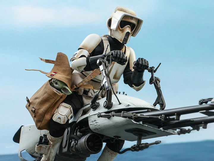 The Mandalorian TMS017 Scout Trooper 1/6 Scale Collectible Figure With Speeder Bike