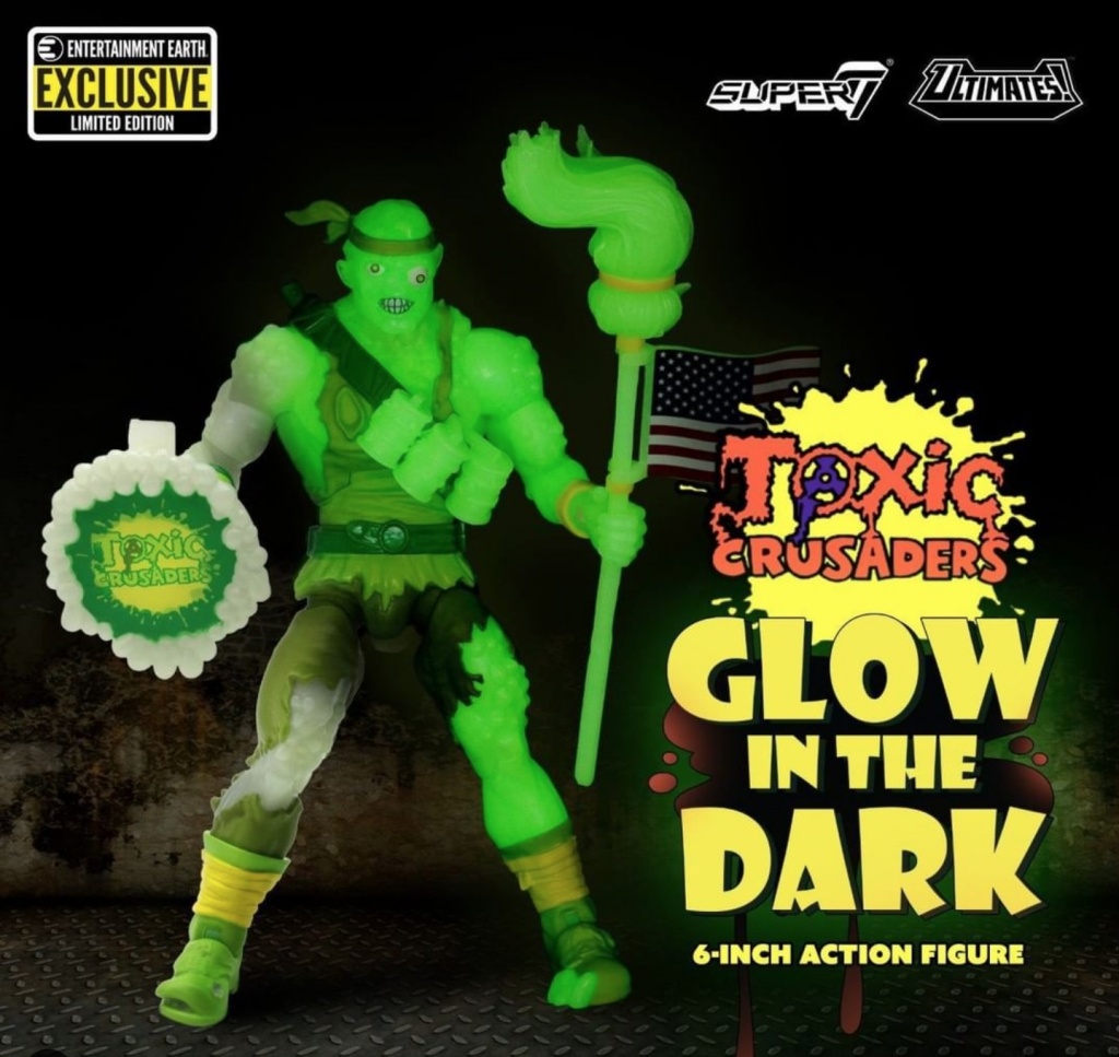 Toxic Crusader Glow in the dark toxic action figure super7