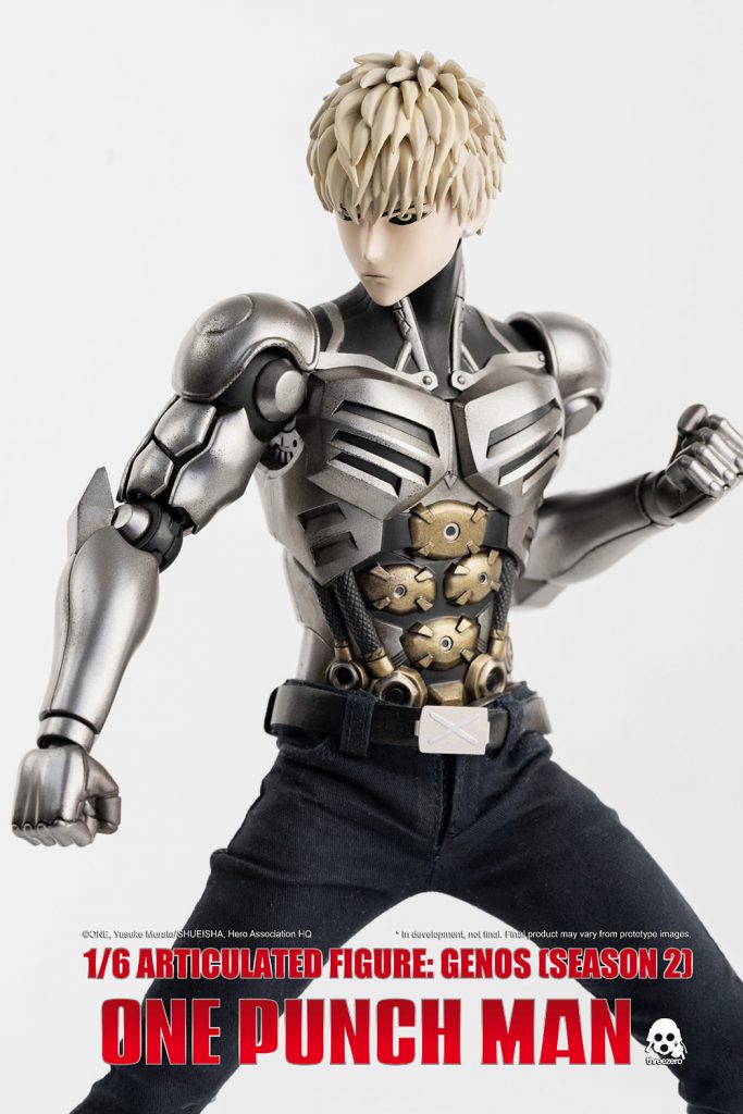 One Punch Man Genos Action Figure Deluxe By Threezero - roblox cyborg pants