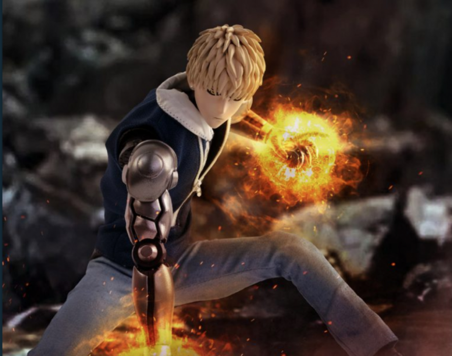 One Punch Man Genos Action Figure Deluxe By Threezero - genos one punch man online roblox game