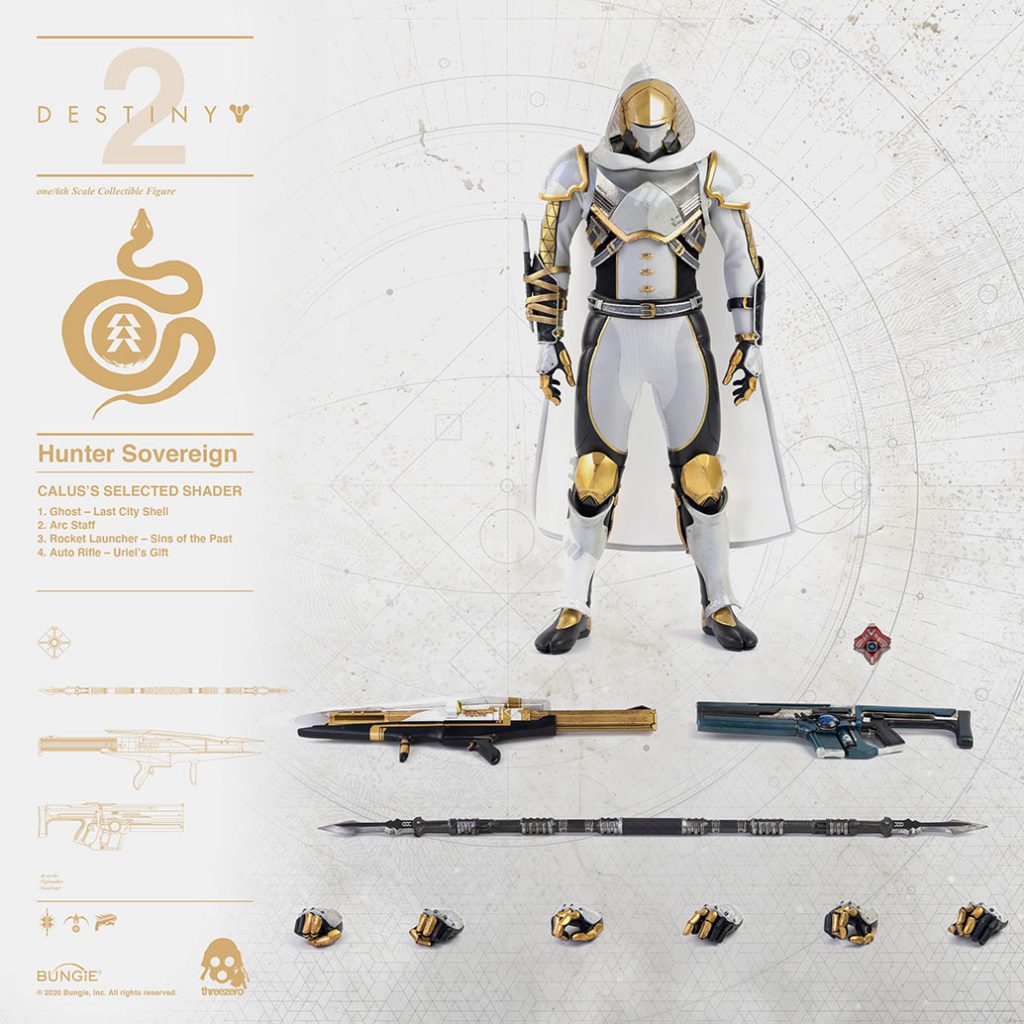 Destiny 2 Hunter Sovereign calus's shader figure