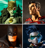 McFarlane Toys DC Multiverse Robin, The Drowned, Red Sun Superman, and Death Metal Batman