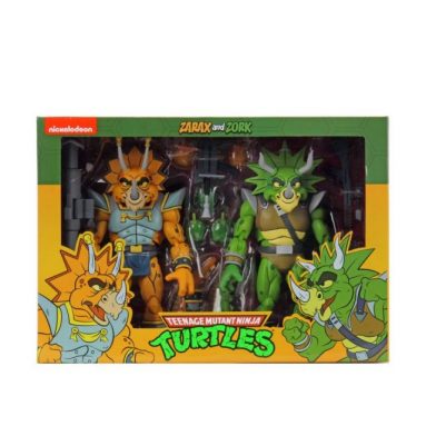Teenage Mutant Ninja Turtles Triceraton Zarax and Zork Action Figures (Wave 4) Packaging by NECA