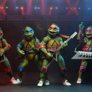 N.E.C.A. Reveals SDCC 2020 Exclusive Teenage Mutant Ninja Turtle Musical Mutagen Tour 4 Pack